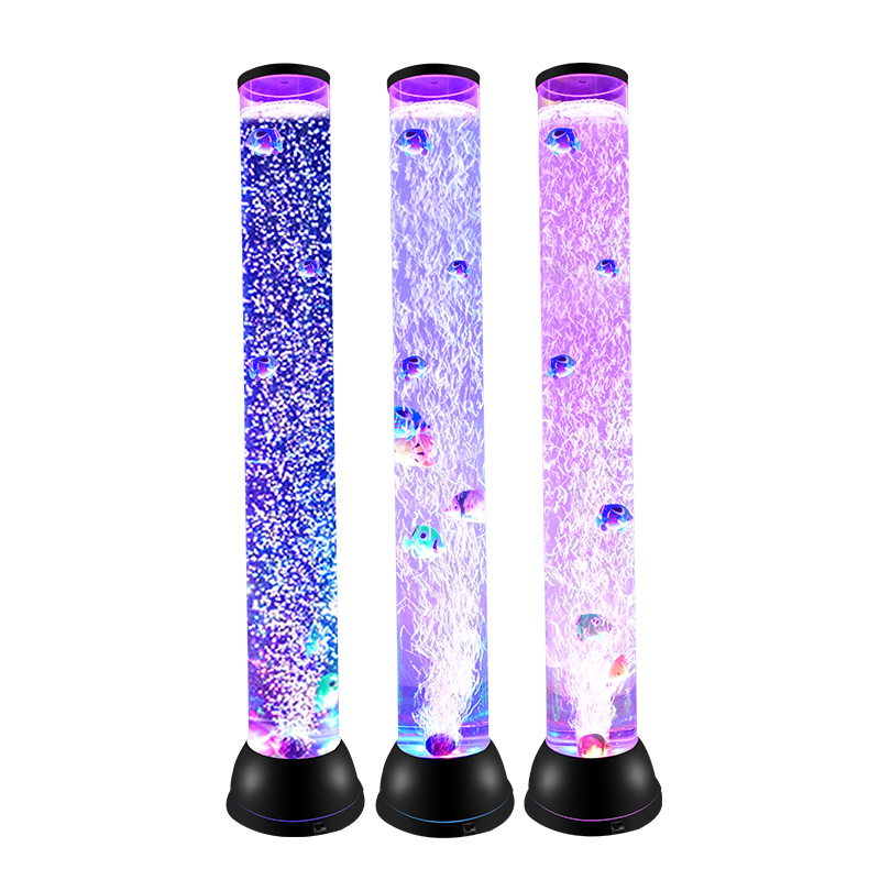 Bubble Fish Lamp: Playful moving fish + floating bubbles create a vivid, soothing visual vibe—ideal for cozy home spaces.